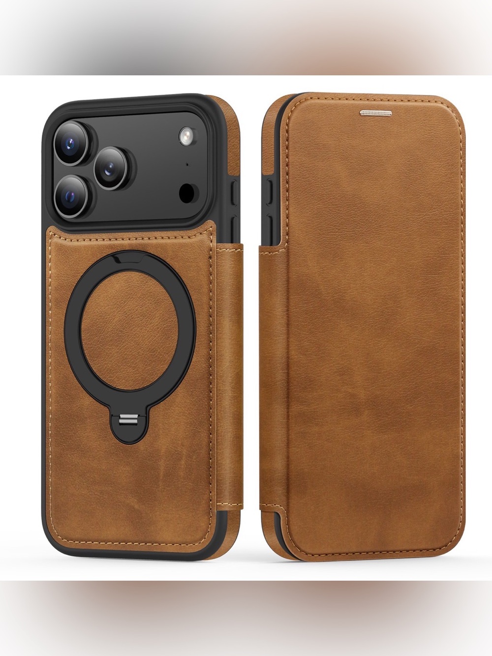 Stand case for iPhone 17 Pro max brown